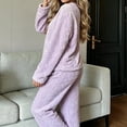 thumbnail image 7 of Gamivast Winter 2 Piece Sets for Women Fleece Long Sleeve Crewneck Top Pants Sleepwear Cozy Loungewear Winter Warm 2 Piece Sweatsuit, 7 of 7