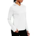 thumbnail image 2 of NELEUS Womens UPF 50+ Workout Long Sleeve Shirt Sun Protection Breathable Hooded with Thumb Holes,White,US Size XL, 2 of 6