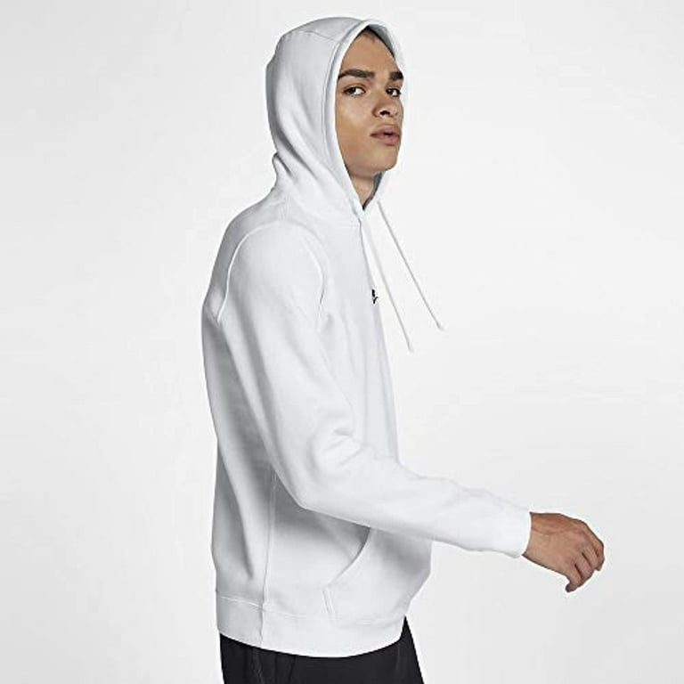 NSW Club 804346-100 Nike Sportswear Swoosh Hoodie Pullover White-Black