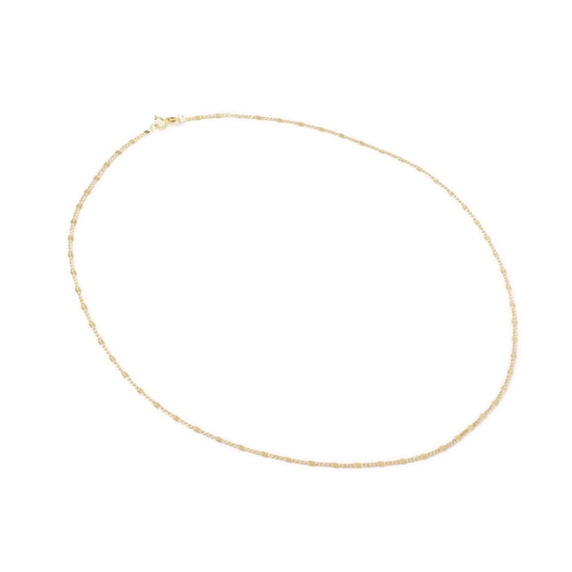 Cadena Martillada Ametrinaa Bitono Oro Italiano Sólido 10k 55cm