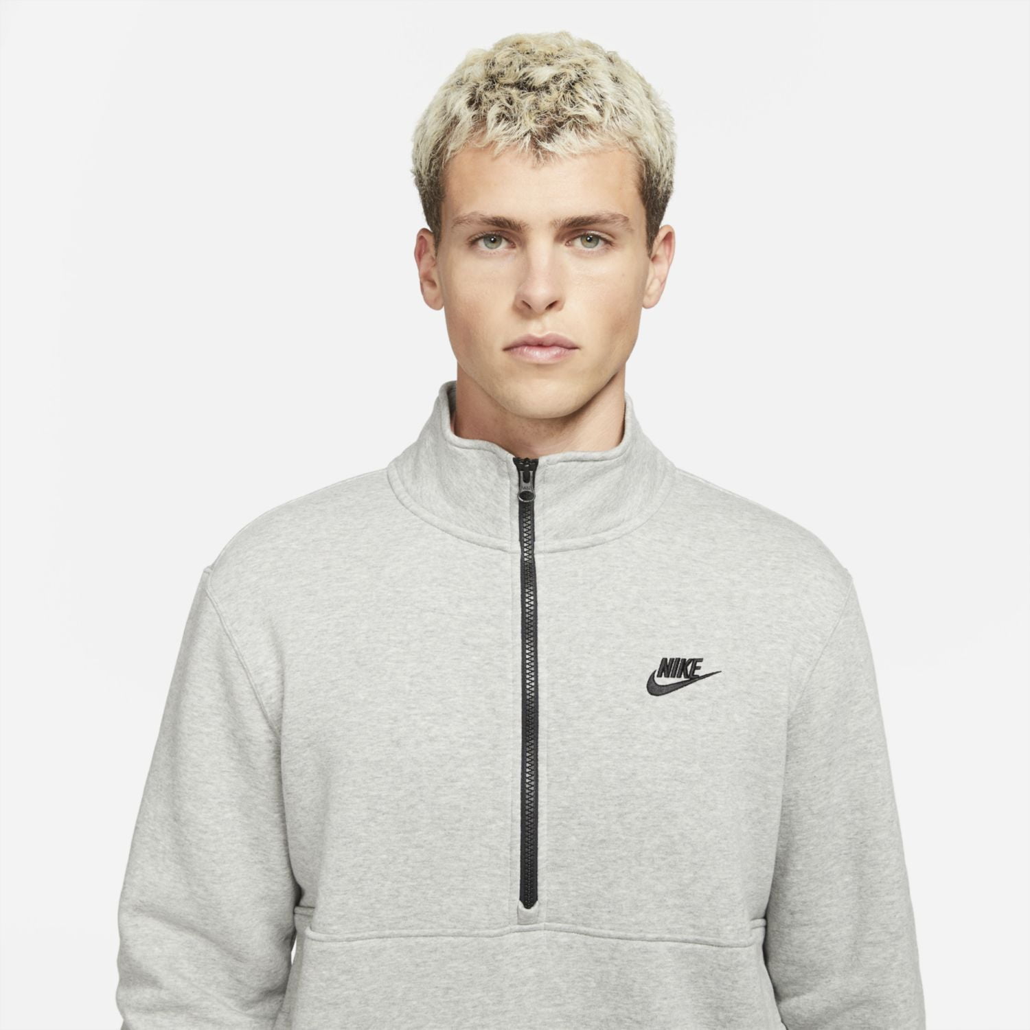 grey nike pullover quarter zip