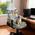 thumbnail image 2 of TSOVTHRID Dragonfly Floral Oil Painting Print Gaming Chair Covers Slipcovers Set of 4 Stretchy Gaming Chair Cover Set Anti-Dust Office Desk Chair Cover with Armrest Covers, 2 of 7