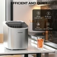 thumbnail image 4 of Costway Ice Maker Machine Countertop Automatic Ice Maker 27 LBS/24 Hrs w/ Scoop & Basket Sliver, 4 of 9