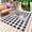 Black, variant on Spring Easter Outdoor Rug 4x6 Ft - Reversible Patio Rug Outdoor Camping Rugs, Bunny Botanical Flowers Leaves Purple Check Indoor Outdoor Area Rugs, Non-Slip Outdoor Carpet Runner for Deck/Porch