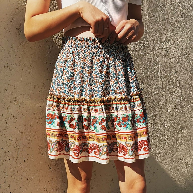 High waisted hawaiian clearance skirt