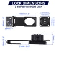 thumbnail image 2 of Household Cabinet Password Lock Hasp Lock Combination Latch with 3-Digit Password, Black 2 Pack, 2 of 6