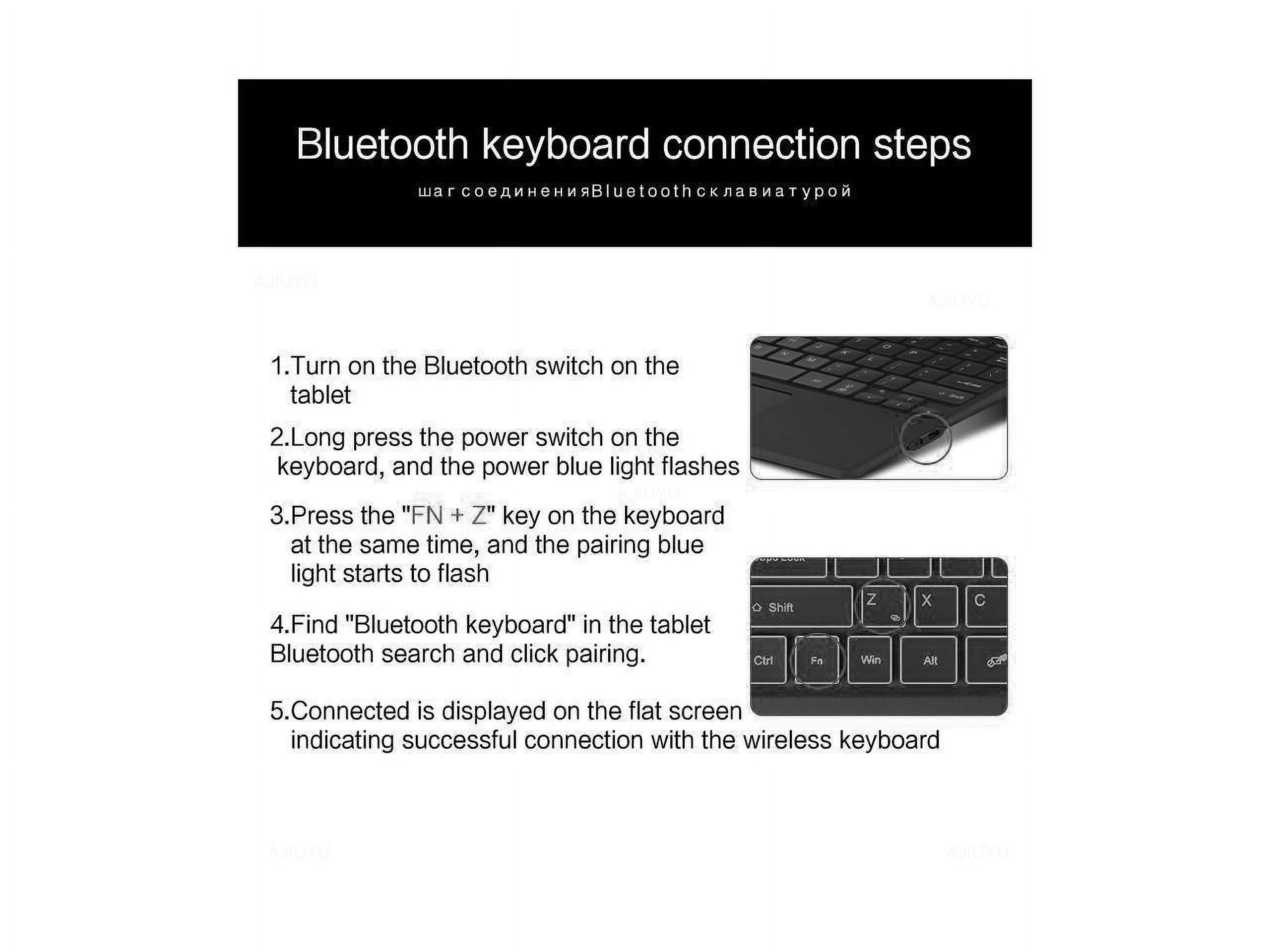 Type Cover for 13 inch Microsoft Surface Pro 10 / Pro 9 / Pro 8 / Pro X Portable Bluetooth Wireless Keyboard with Touchpad / Pencil Holder