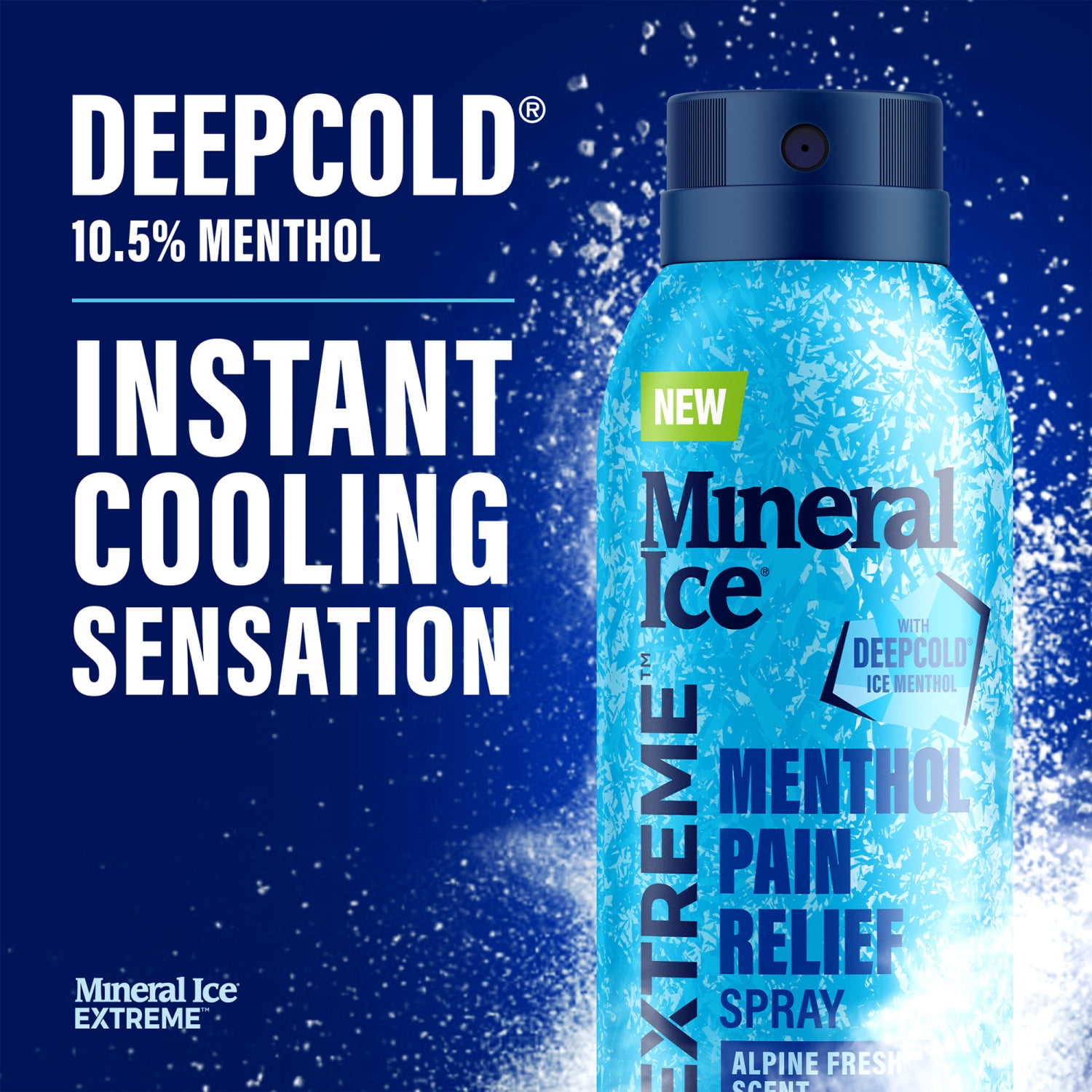 (2 pack) Mineral Ice® Extreme™ Deepcold® Pain Relief Cooling Spray with 10.5% Menthol, Alpine Fresh Scent