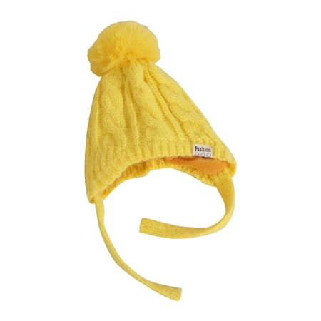 

Baby Girls Boys Soft Warm Knit Hat Kids Winter Hat With Earflap Scarf Hood Hat