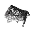 thumbnail image 1 of Belly Dance Waist Chain Black Chain Sequins Silver, 1 of 9