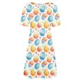 thumbnail image 4 of Viikei Womens Dresses Summer,Women's Fashion Round-Neck Short Sleeved Printed Pullover Dress Multicolor S, 4 of 5