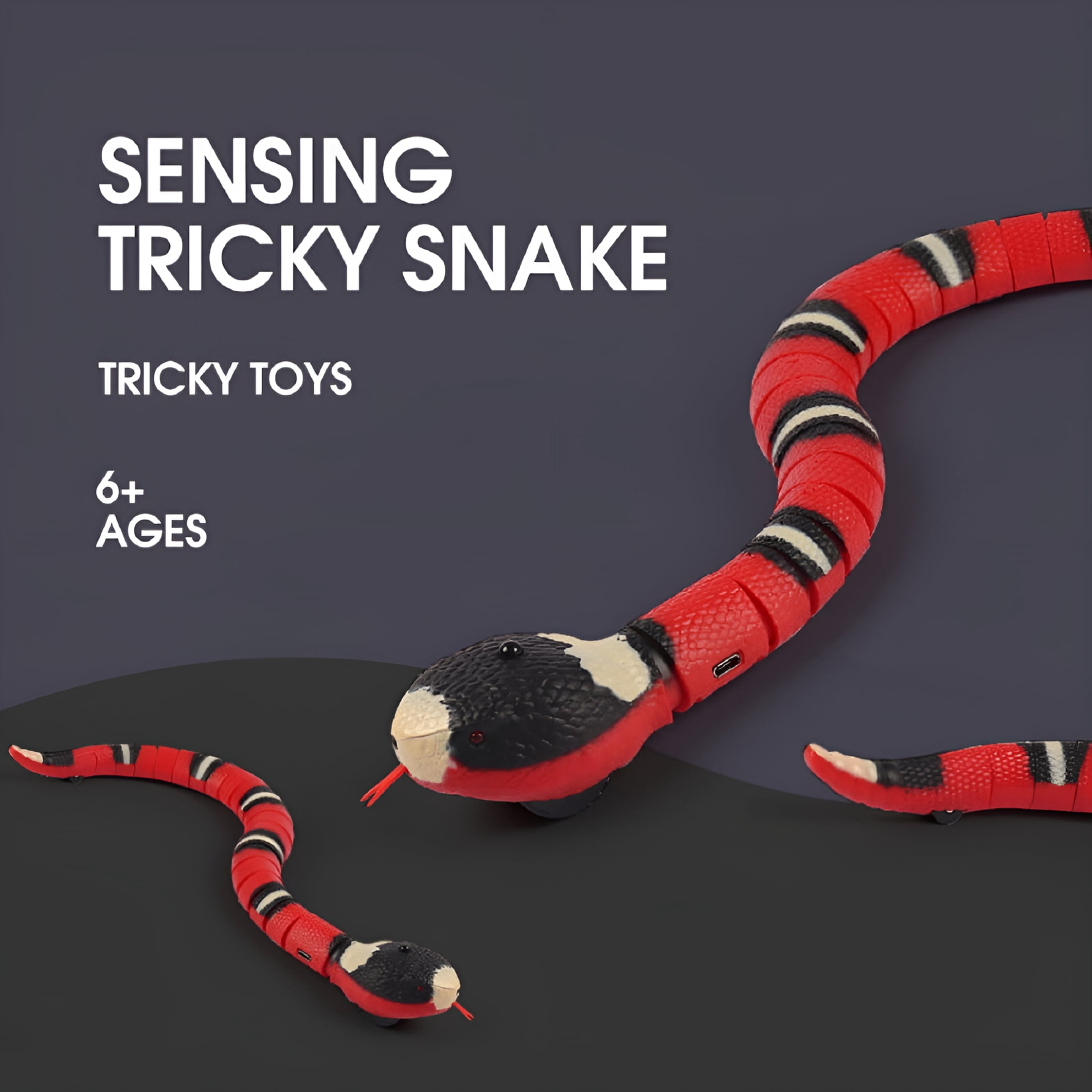 BESTSKY 2026 New Electric Snake Cat Interactive Toy Usb Simulation Intelligent Induction Prank Props Remote Control Snake
