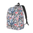 thumbnail image 2 of Daiia Flamingo And Zebra Vintage Canvas Backpack for Men and Women ,Hiking Backpack,Travel Laptop Bag for School,Large Capacity Backpack-, 2 of 8