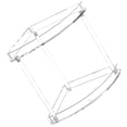 thumbnail image 3 of HAKIDZEL Bathroom Countertop Storage Rack Acrylic Transparent 1Pcs 13.4X11.8X9.4in, 3 of 8