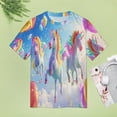 thumbnail image 4 of Rainbow Horse with Wings Women's Short Sleeve T-Shirt Crew Neck Casual Summer Trendy Loose Fit Tops, 4 of 6