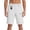 White, variant on Mens Mid Rise Cotton-Linen Blend Casual Shorts, Drawstring Waist Loose Breathable Vacation Style Bottoms Gray M