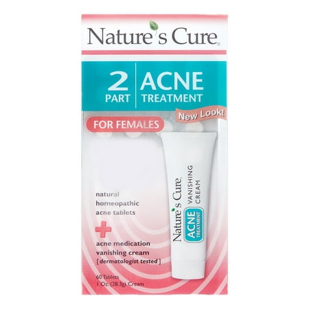 Nature's Cure 2 Part Acne Treatment for Females (Best Cure For Blackheads)