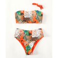 thumbnail image 4 of Aayomet Plus Size Swimsuit for Women Removable Straps Split Swimsuit Set (Orange, L), 4 of 5