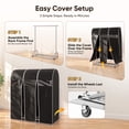 thumbnail image 2 of HOKEEPER Heavy Duty Clothing Rack with Oxford Fabric Cover 450 lbs Capacity Adjustable Garment Rack, Rolling Metal Clothes Rack with Wheels, Commercial Grade No-Gap Zippered Dust Cover, Silver, 2 of 9