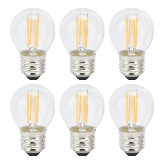 Falleo Clearance 6PCS G45 E27 LED Light Bulb Transparent Glass Bulb Vintage Filament Lamp Warm Light 6W 220V