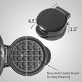 thumbnail image 3 of Mini Waffles Maker Small Waffle Irons Non-stick Breakfast Belgian Waffles Mini Waffle Iron Make Waffle in Minutes Portable Pancake Maker Machine for Kid Easy to Clean 5 Inches Wide Black, 3 of 6