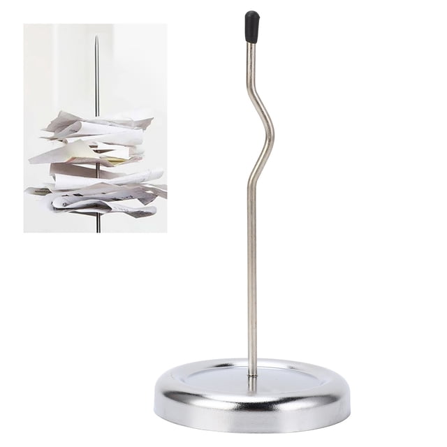 Spike del titular de recibo, Soporte de recepción de escritorio extendido espiga elegante de acero resistente inoxidable a la erosión para facturas