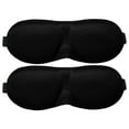 thumbnail image 3 of Opolski 2Pcs Unisex Breathable Sleeping Eyeshade Cover Eye Mask Patch Rest Blindfold Black, 3 of 8