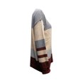 thumbnail image 6 of IROINNID Womens Sweater Round Neckline Pullover Sweater Color Block Leisure Mid-Length Long Sleeve Knitting Sweatshirt Tops Blouse Matching Sweater, 6 of 7