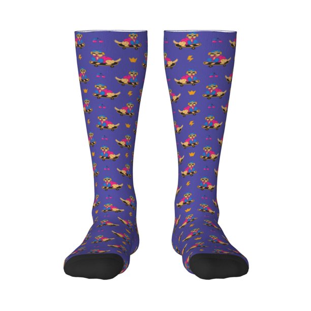 Fotbe Labrador Retriever Dog Calcetas Divertidas Estampadas para Hombre y Mujer, Calcetas de Algodón hasta la Rodilla para Caminar, Correr, Enfermería y Embarazo