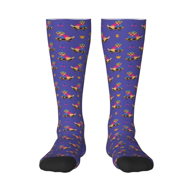 Fotbe Labrador Retriever Dog Calcetas Divertidas Estampadas para Hombre y Mujer, Calcetas de Algodón hasta la Rodilla para Caminar, Correr, Enfermería y Embarazo