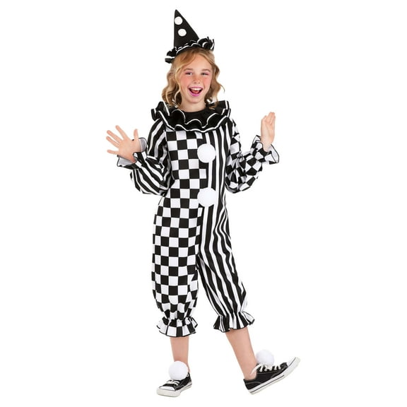 Girl's Giddy Gothic Clown Costume