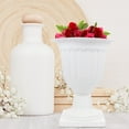 thumbnail image 4 of HAMPPLIES 2pcs Outdoor Urn Flowerpots Plastic White for Simple Style Garden Decoration, 4 of 8