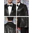 thumbnail image 6 of INSPIRE CHIC Men's Sequin Suit Jacket Sparkly Party Show Glitter Sports Coat, 6 of 6