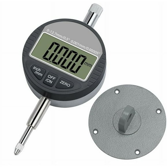 Mechanical Digital Gauge, Inch Metric Conversion with Flat Lug Back Option for Laboratory Use