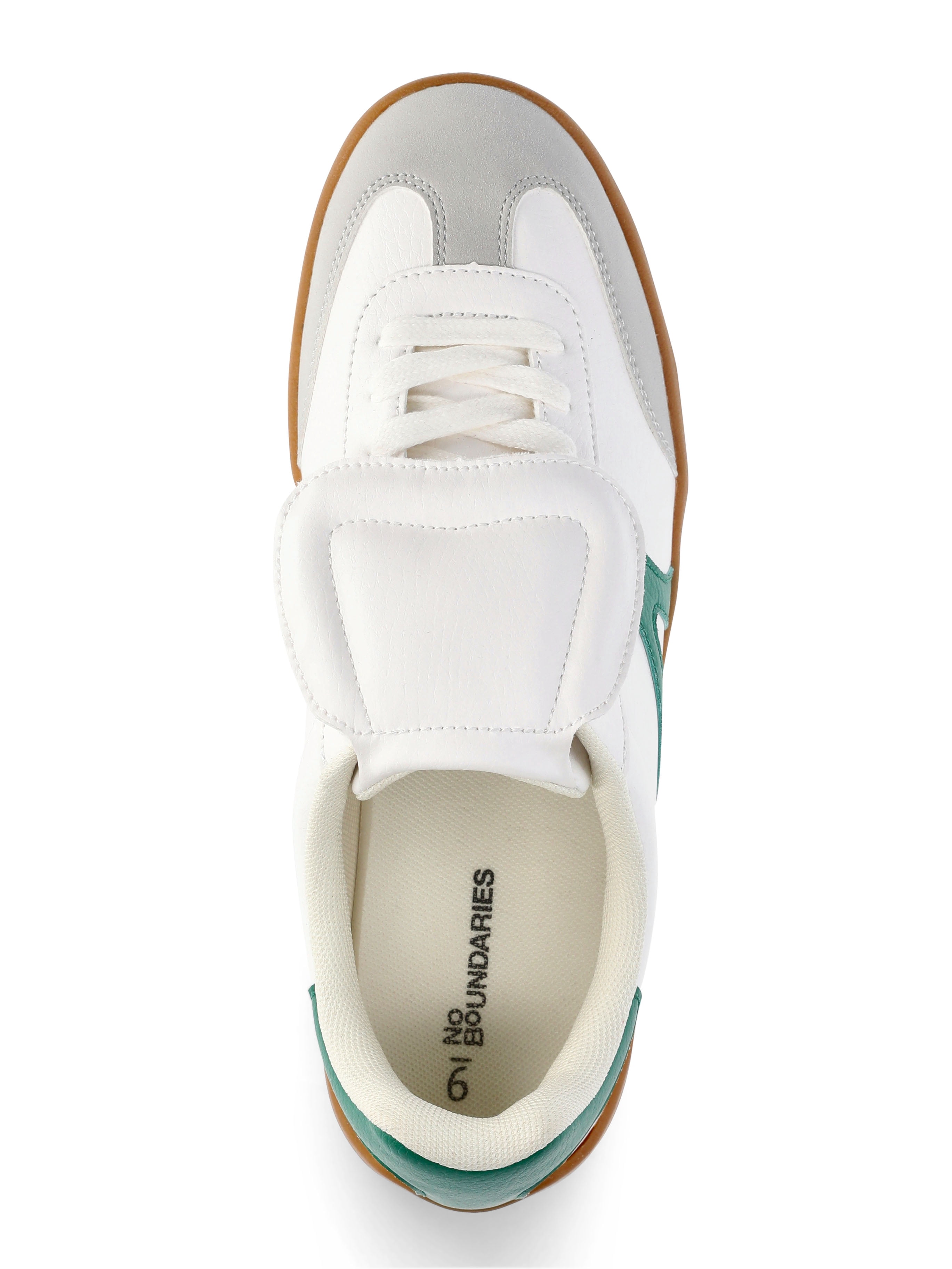 No Boundaries Women's Foldover Lace-Up Sporty Sneakers