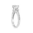 thumbnail image 3 of Bague de Fiançailles Solitaire 3 Pierres Diamant Rond 14k Or Blanc Bijoux, 3 of 3