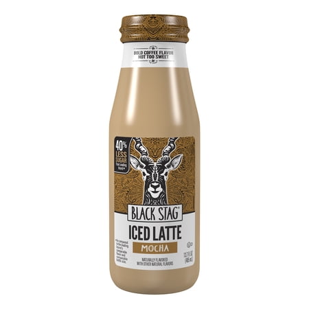 Black Stag Iced Latte, Mocha Flavored, 13.7oz Ready to Drink Bottle