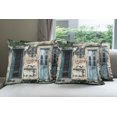 thumbnail image 6 of Ambesonne Rustic Throw Pillow Cover 4 Pack, Doors of Old Rock House, 16", Teal Grey, 6 of 7
