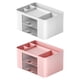 thumbnail image 1 of Organizador de Escritorio de Oficina con Soporte para Bolígrafos y Cajones, elegante diseño en blanco y rosa, 1 of 9