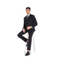 thumbnail image 5 of ETHAN Mens 3 Piece Suit Classic Fit Black Pinstripe Set for Young Men Homecoming Party Dress XXL, 5 of 8