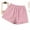 Pink, variant on POROPL Women Summer Shorts Linen Elastic Waist Shorts with Pockets