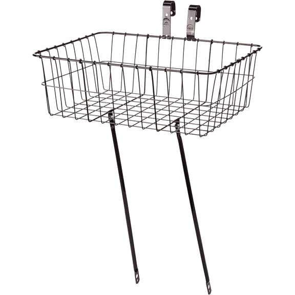 Wald 139 Front Bicycle Basket (18 x 13 x 6, Black)