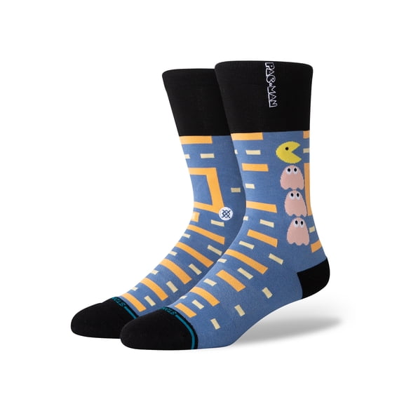 Stance Pac-Man Power Pellet Crew Socks Blue in size US 9 - 13