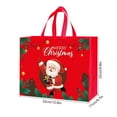 thumbnail image 3 of Taicans Christmas Gift Bags - Reusable Non-Woven Christmas Gift Tote Bags - Santa & Holly Design (12.8x6.7x9.8in),Eco-Friendly Holiday Party Favors,Shopping Bags for Gifts & Decorations, 3 of 5