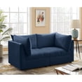 thumbnail image 3 of Meridian Furniture Jacob Navy Velvet Modular Sofa, 3 of 10