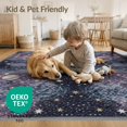 thumbnail image 4 of ODIKA 9'x12' Washable Area Rug Space Galaxy Star Night Sky Design With Planets And Cosmic Swirls for Great Room, Indoor Concept, Large Living Low Pile, Flatwoven, 4 of 7