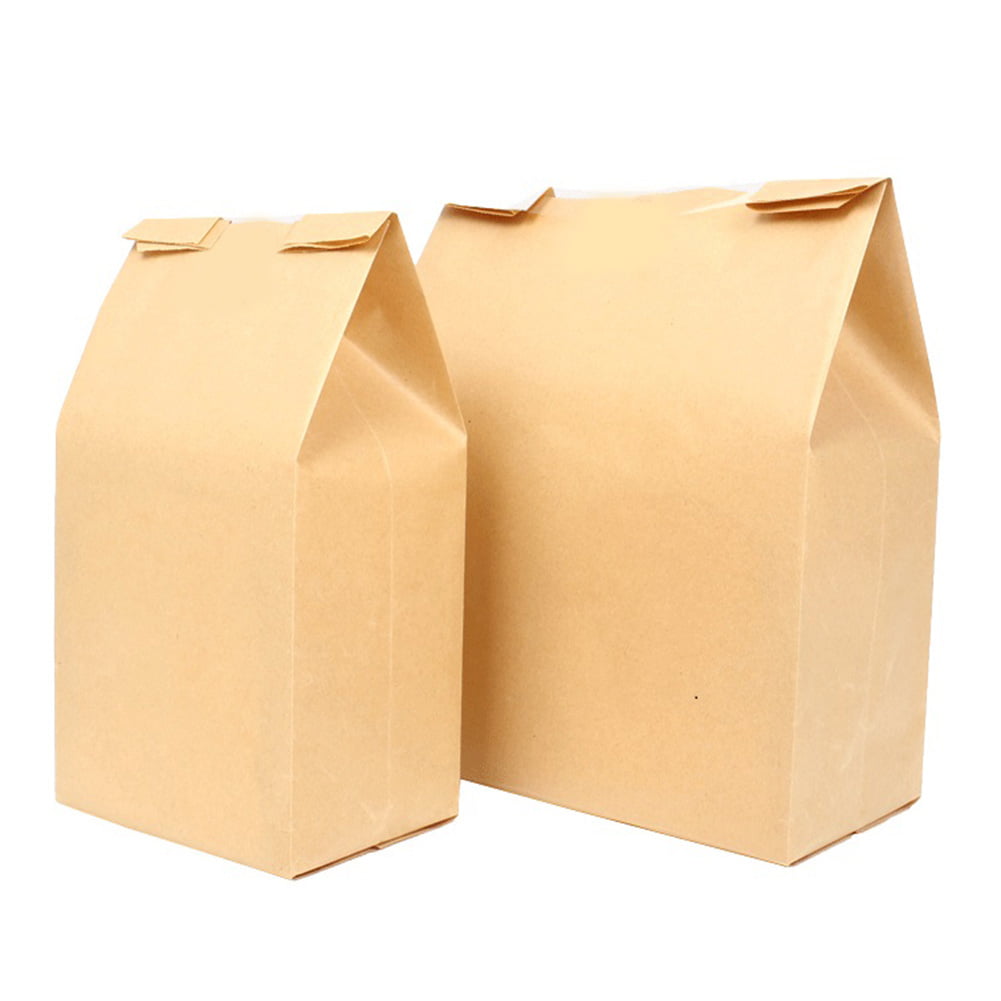  50 Pcs Kraft Paper Loaf Bread Packaging Bags,Toast Bakery Food Packaging  Bag with Viewing Window,12.6x8.3x3.9 (Style D) : Industrial & Scientific