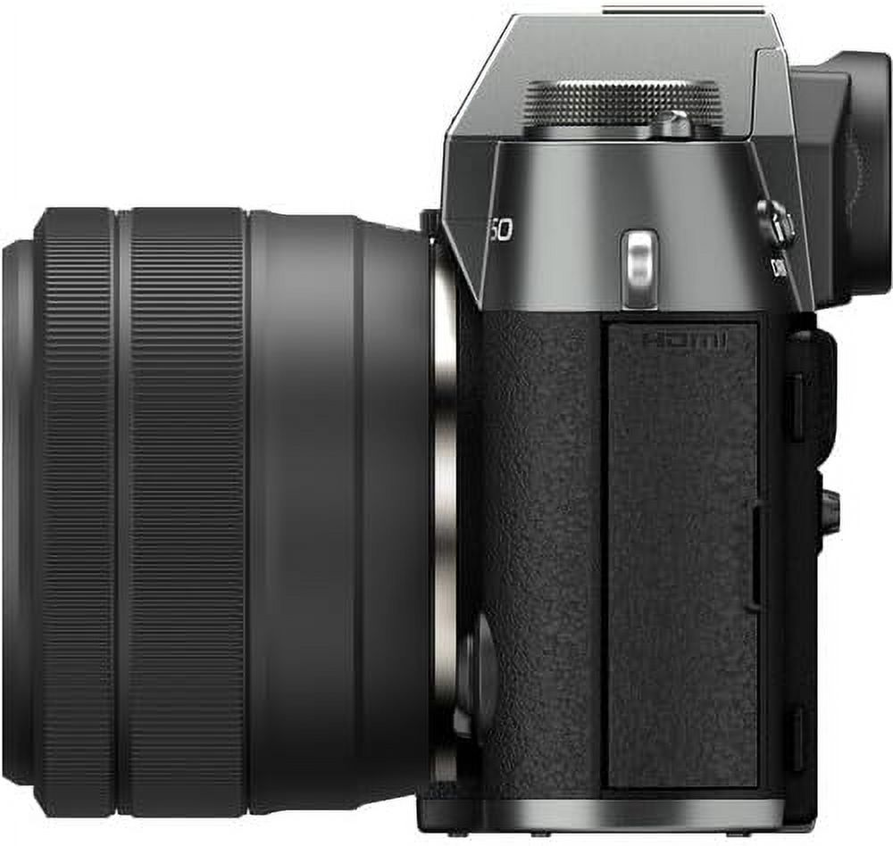 Fujifilm X-T50 Mirrorless Camera with 15-45mm Lens (Charcoal) Bundle with 52MM Protection Filter and Advanced Accessories | Fuji xt50