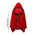 thumbnail image 7 of Christmas Hooded Cloak Red Cape Women Short Shawl Outfit Accessories for Christmas Party, 7 of 7