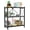 Black  Tier 3, variant on HLL 3/4/5 layer heavy-duty storage rack - foldable rack with wheels for kitchen and garage Easy Clean, Folding, Multipurpose（White Tier 3）